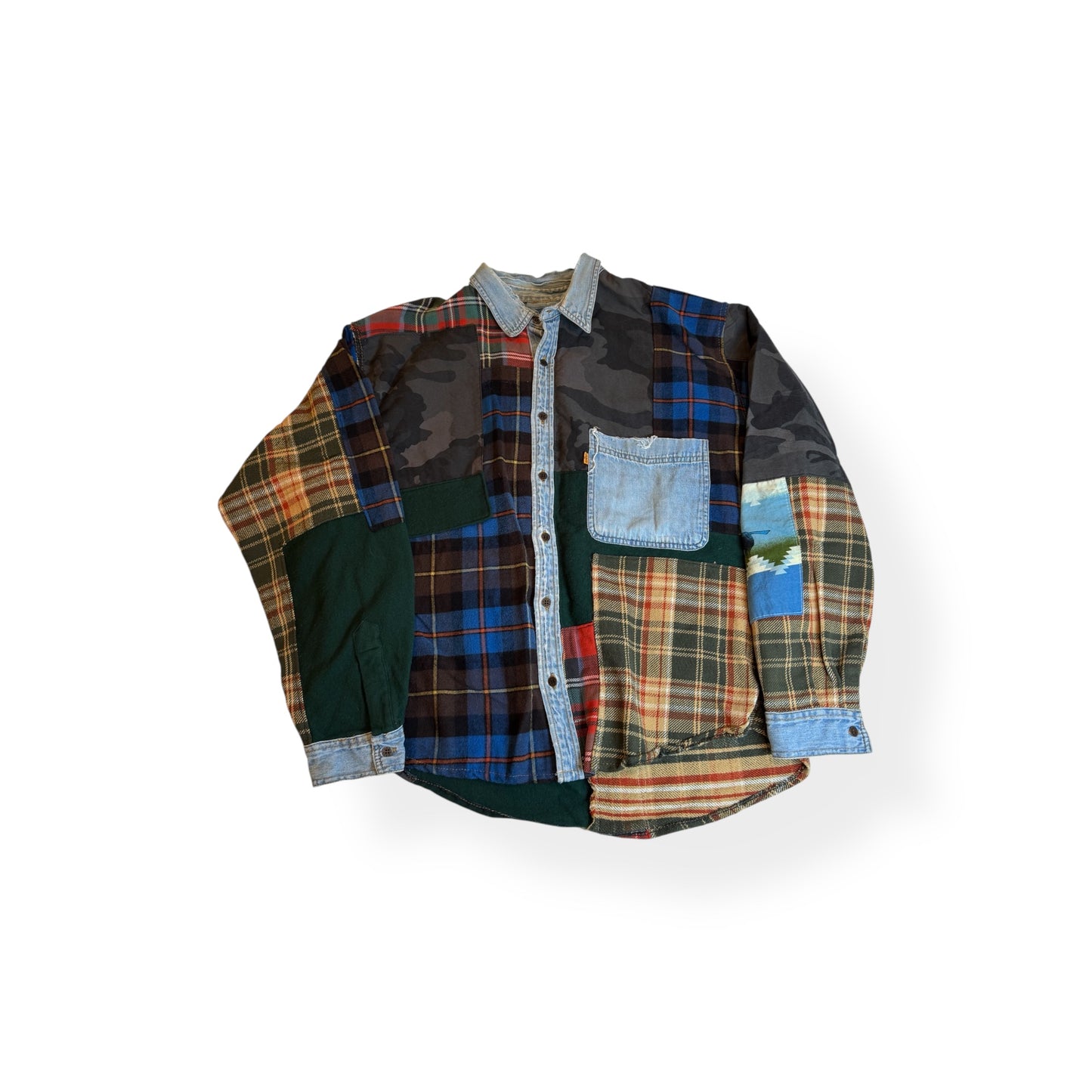 Levis Flannel Denim Tee - Blue