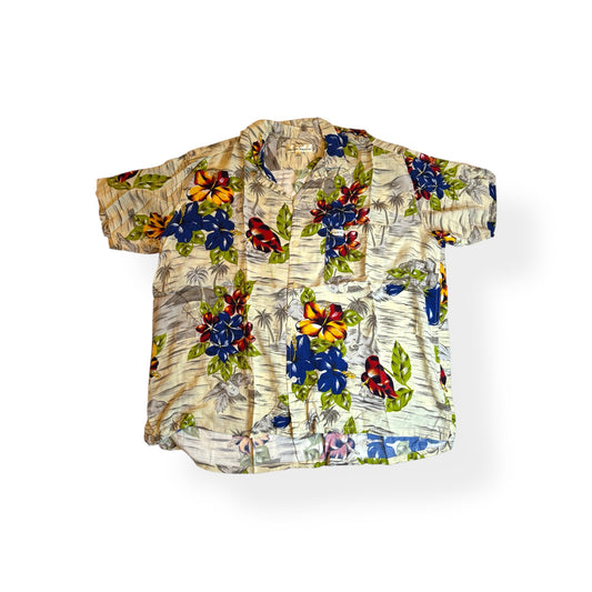 Guess Floral Button Up - White