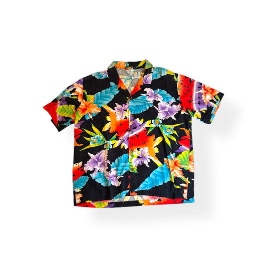 Boogie Floral Button Up - Black