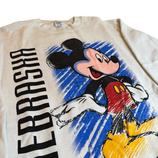Nebraska Mickey Sweater - White