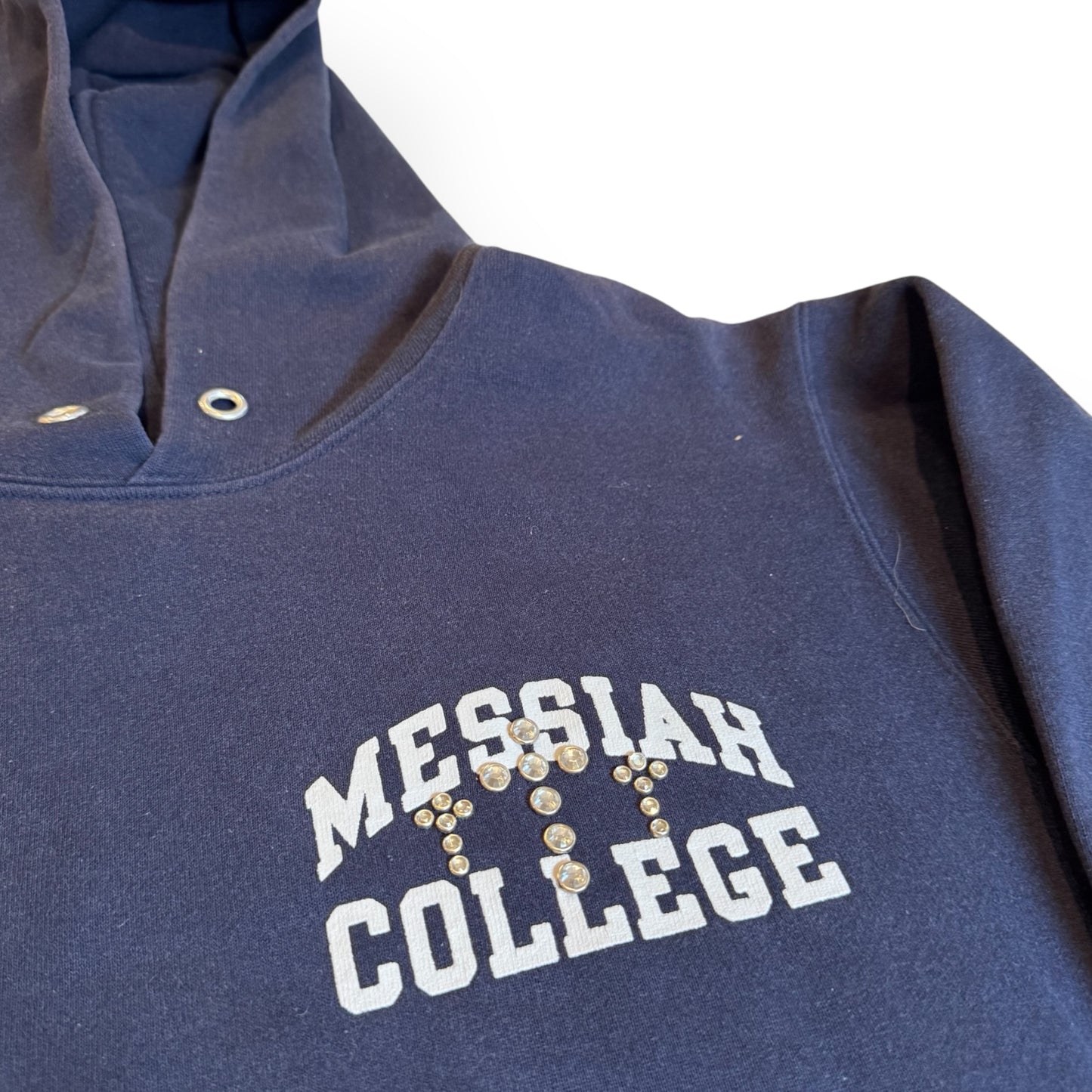 Bedazzled Messiah College Hoodie - Blue