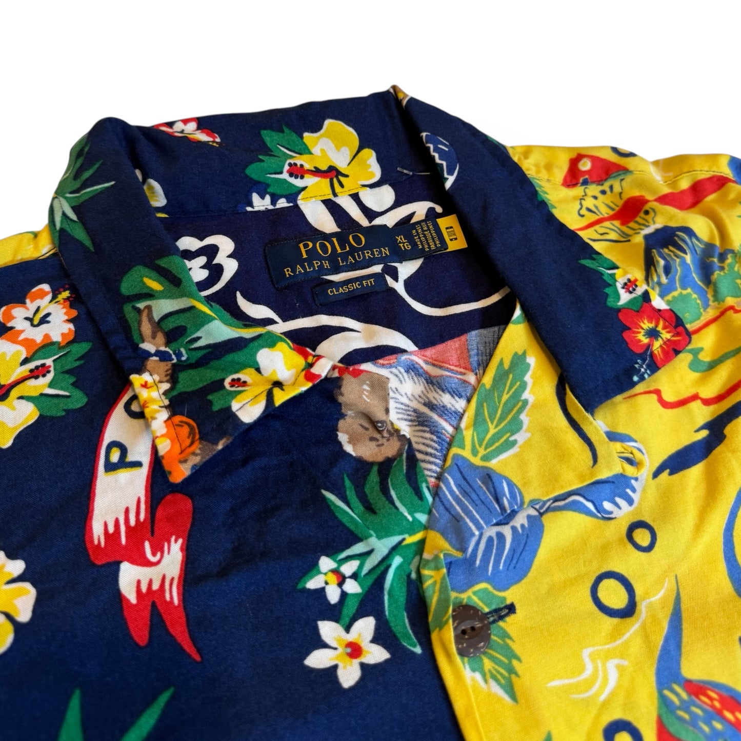 Ralph Lauren Tropical Button Up - Yellow & Blue