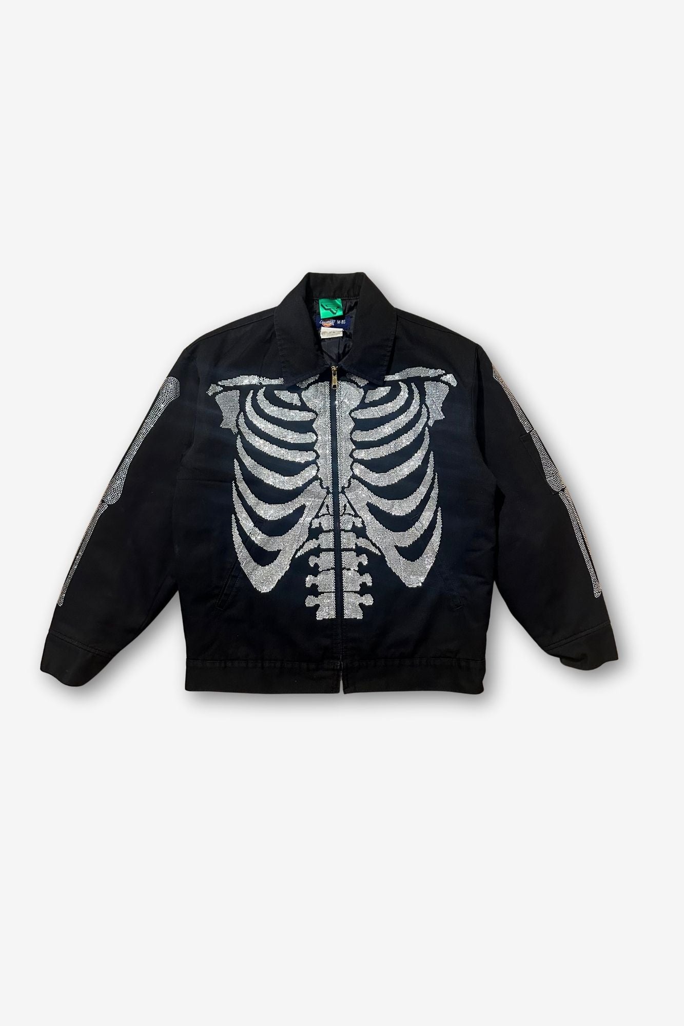 Rhinestone Skeleton Work Jacket