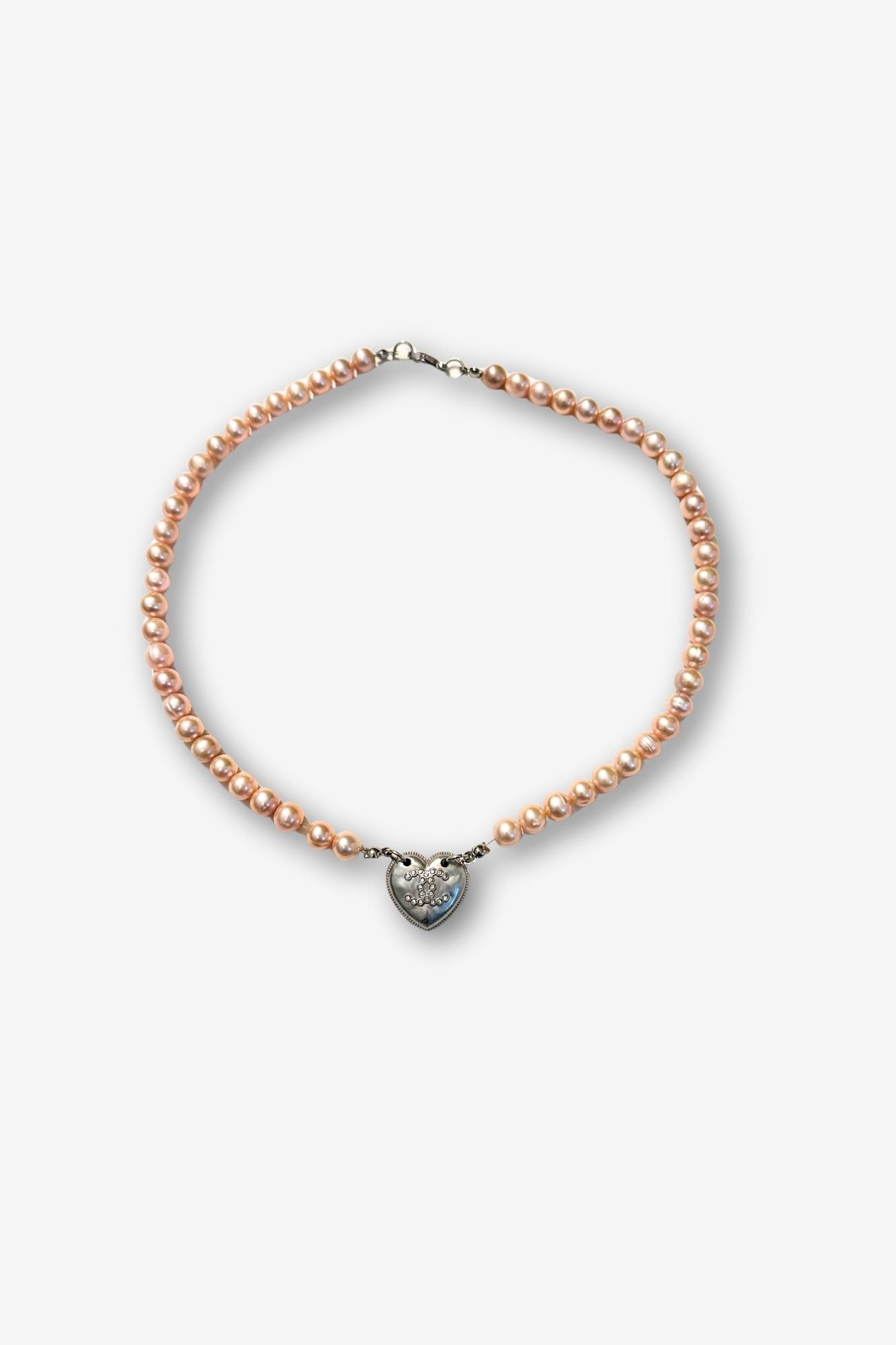 Chanel Heart Pearl Necklace