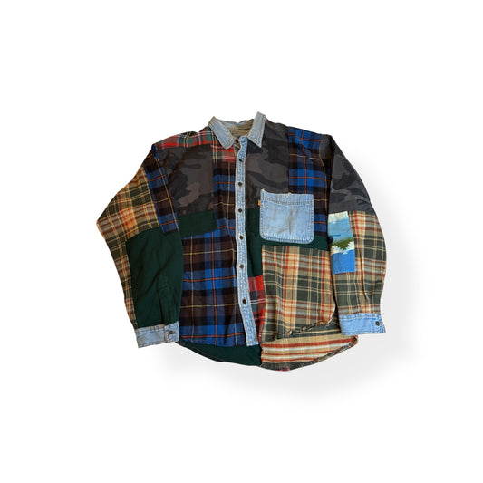 Levis Flannel Denim Tee - Blue