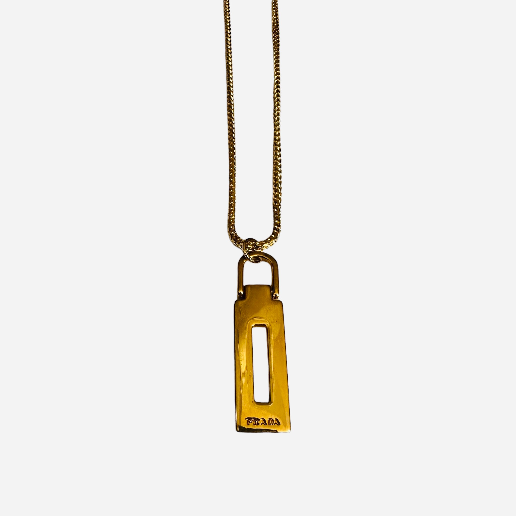 Prada Zipper Pendant Necklace