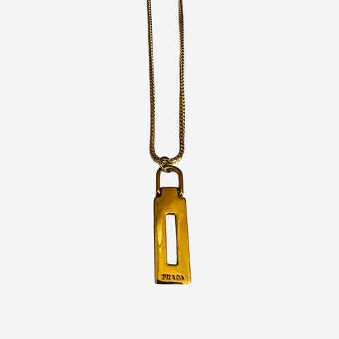 Prada Zipper Pendant Necklace