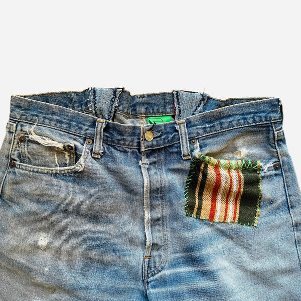 Levis Flared & Patched Selvedge Denim